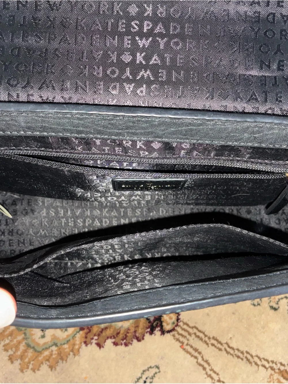 kate spade Black Pebbled Leather Chain & Strap Crossbody